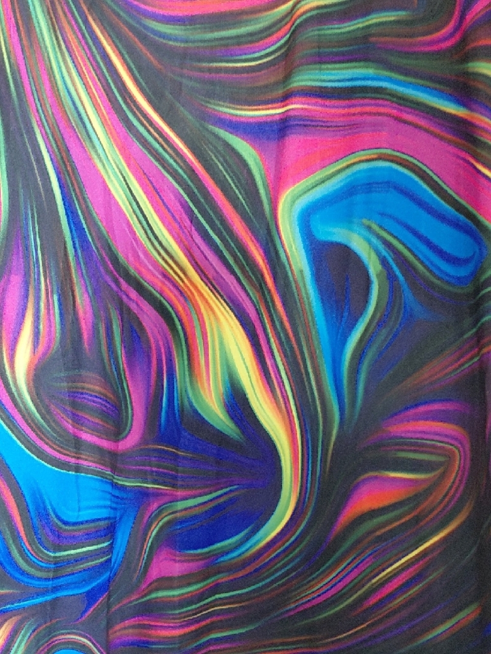 Multi-Color Swirl Sleeveless Maxi Dress - Black Base - Picture 3 of 5